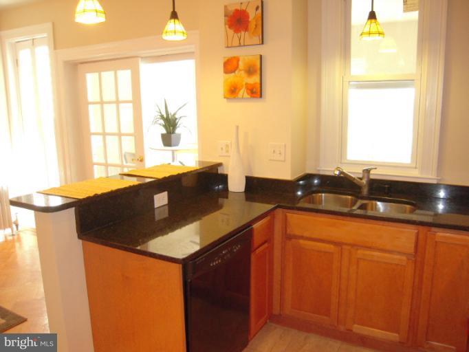 1346 Spring Road Northwest Washington, DC 20010 - Photo 9 of 30 a kitchen with granite countertop sink and window