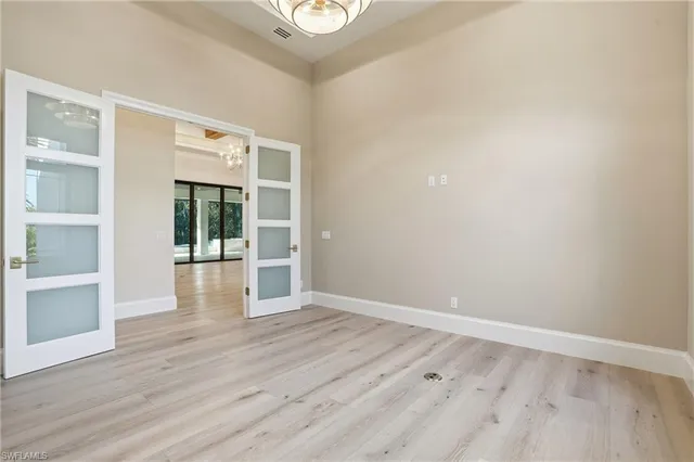 an empty room with a window