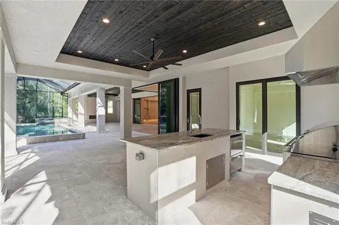 a room with sink and view