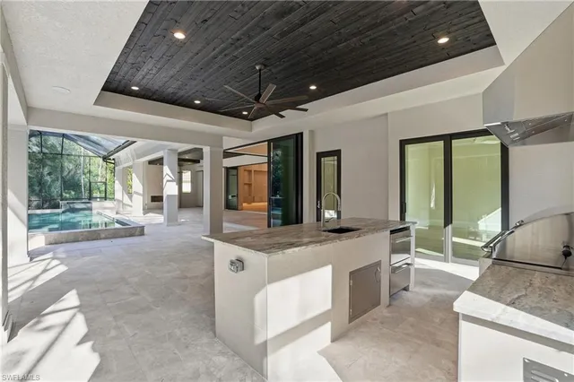 a room with sink and view