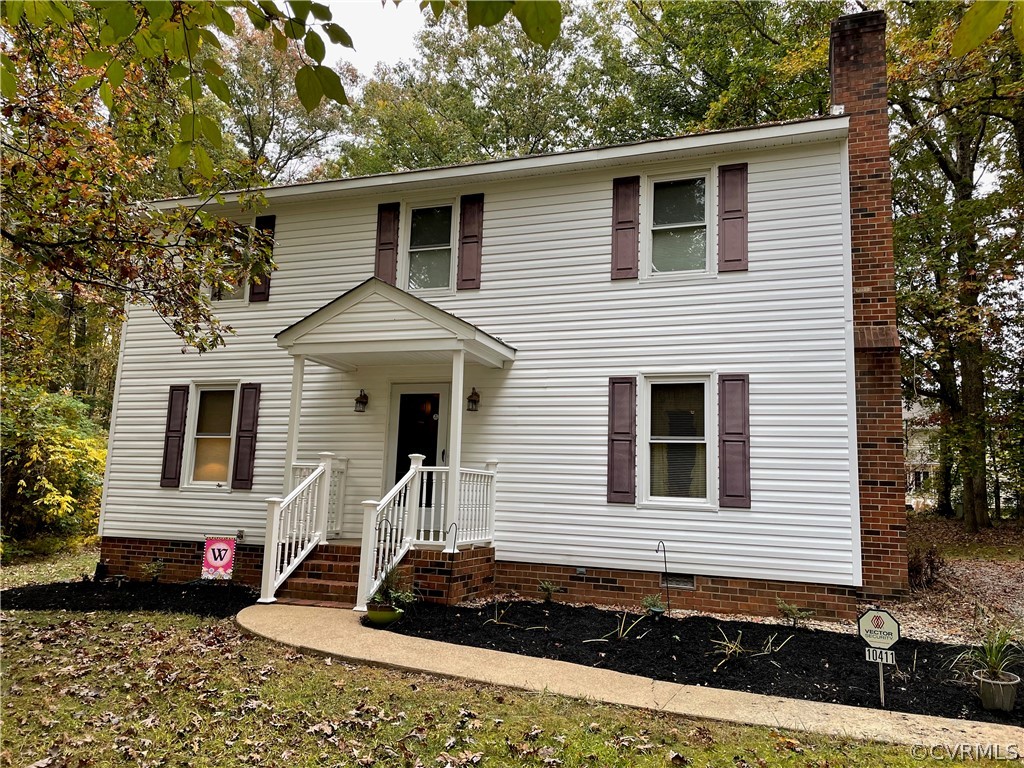 a front view of a house