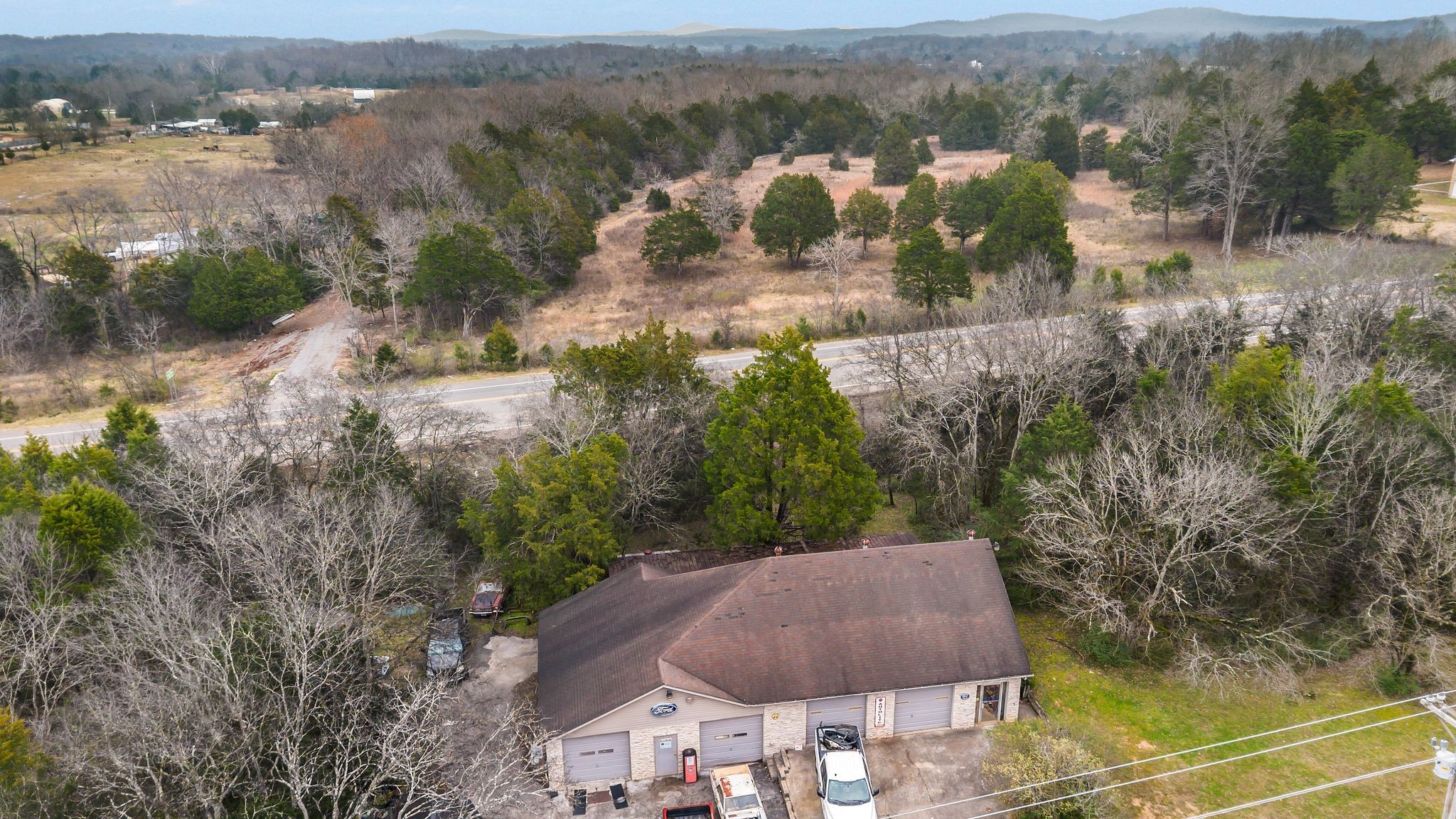 10955 Old Lebanon Road Murfreesboro, TN 37129 - Photo 91 of 100 an aerial view of residential house with outdoor space and trees around
