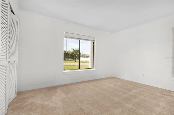 an empty room with a window