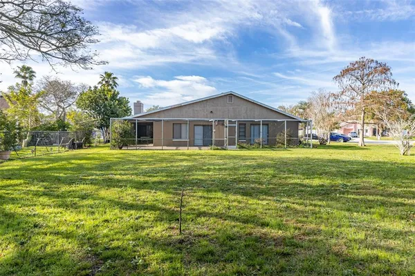 a front view of house with garden