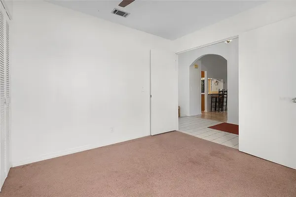 a view of a room with closet