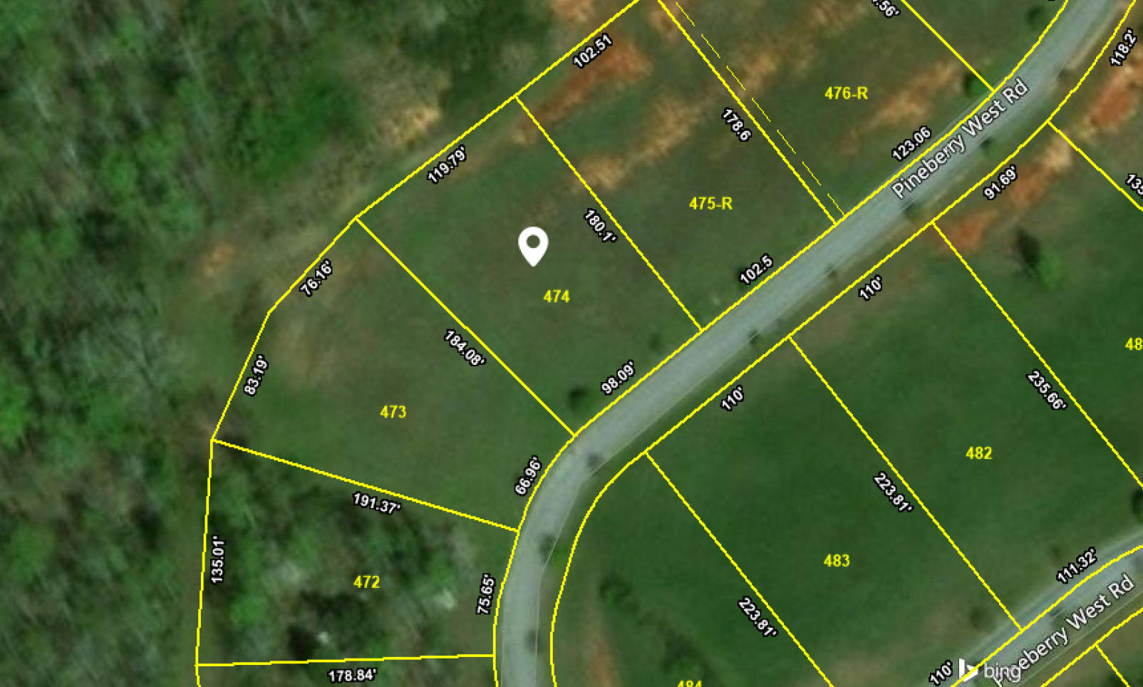 Property Map for 131 Pineberry East Rd (