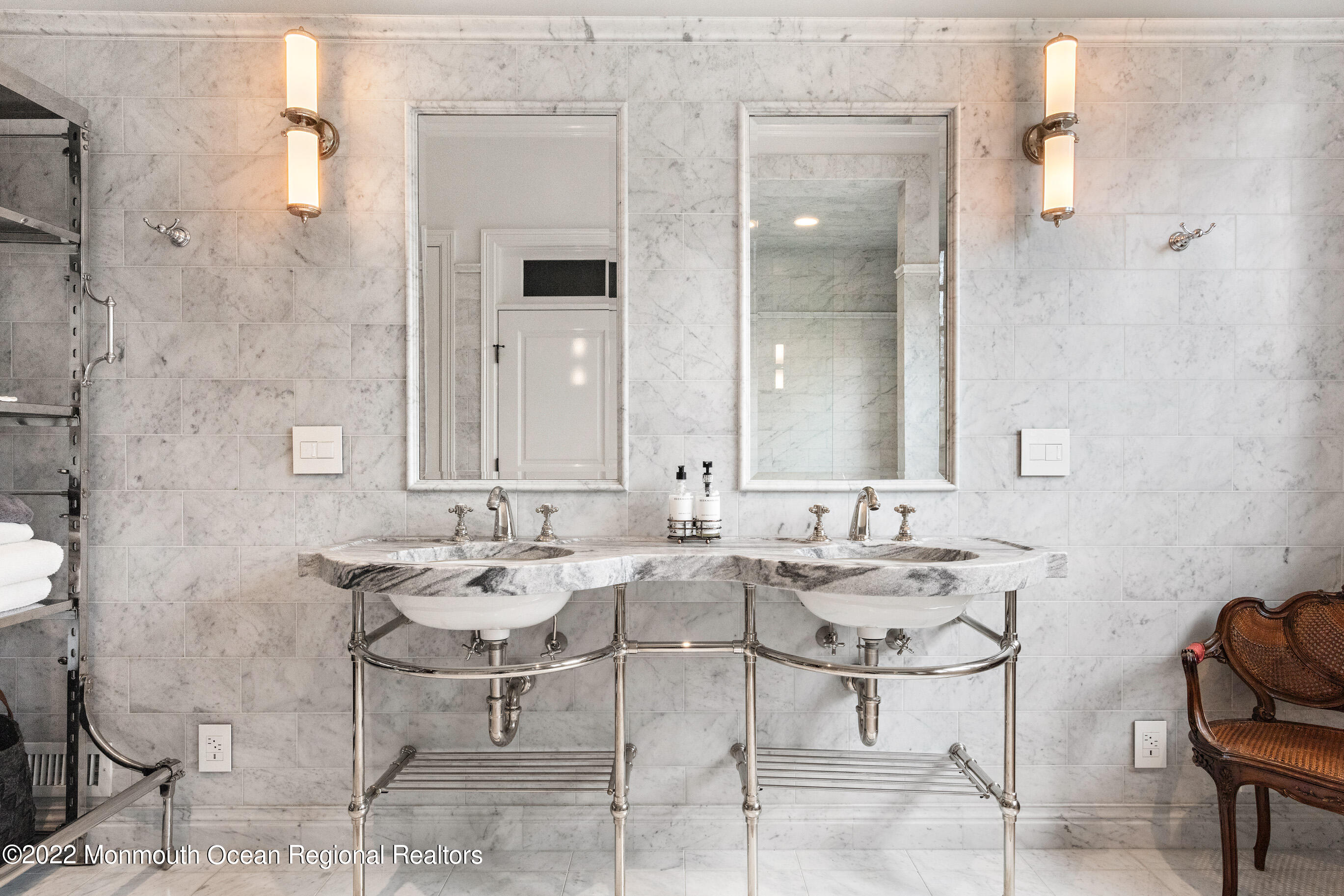 8 Edgewood Road Rumson, NJ 07760 - Photo 19 of 31 a bathroom with a sink and a mirror
