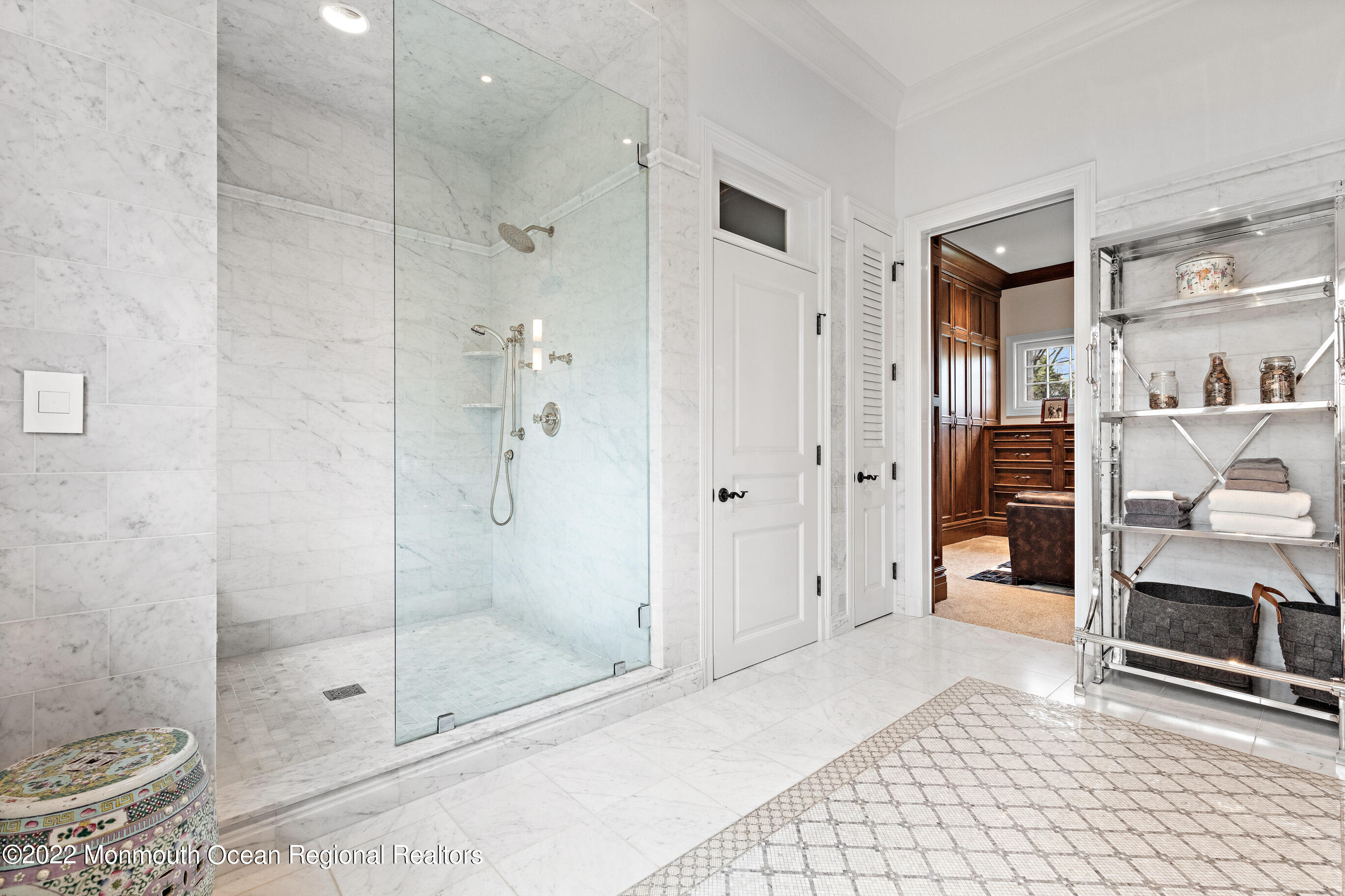 8 Edgewood Road Rumson, NJ 07760 - Photo 20 of 31 a bathroom with a shower and a toilet