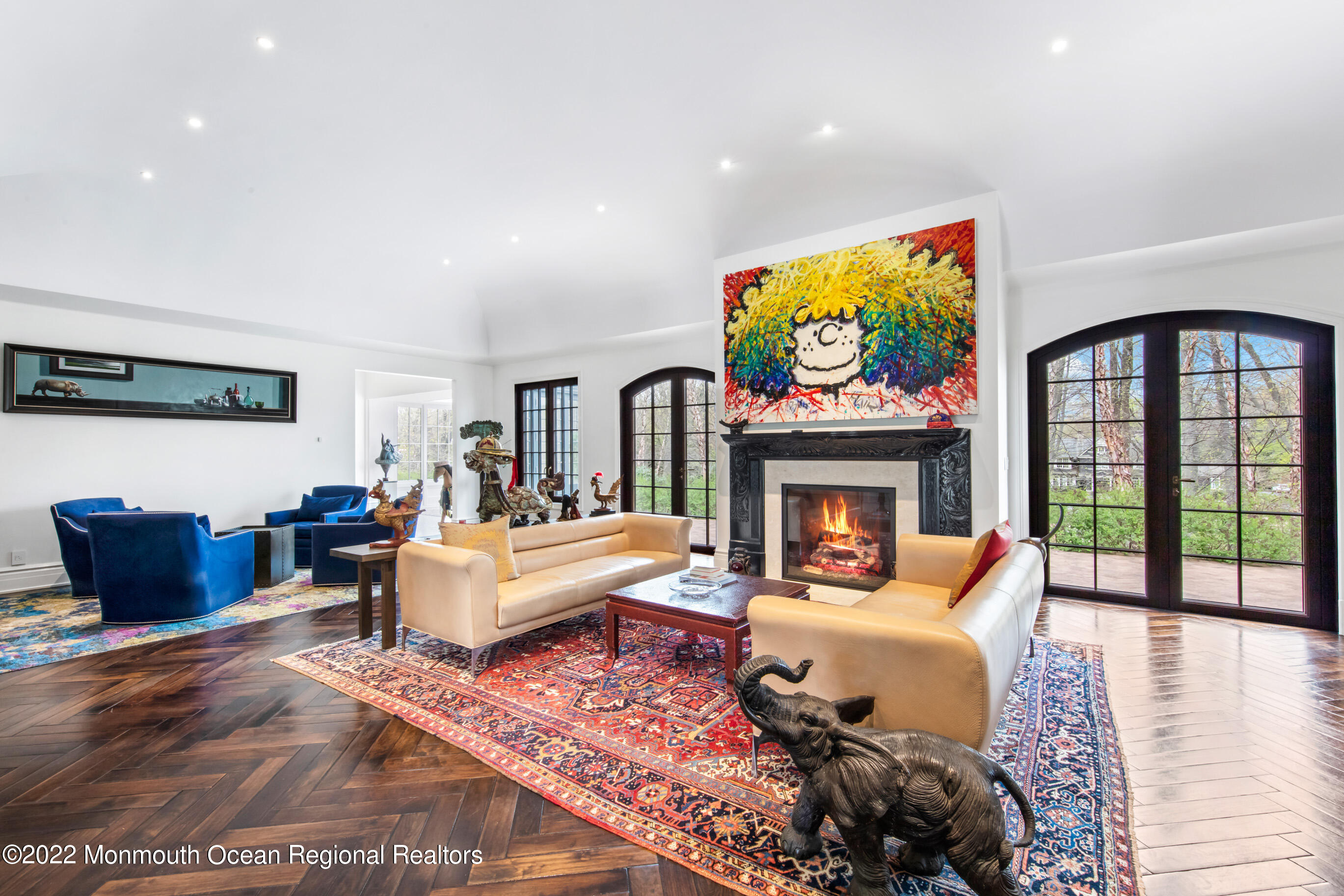 8 Edgewood Road Rumson, NJ 07760 - Photo 7 of 31 a living room with furniture a fireplace and a flat screen tv