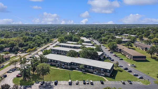 an aerial view of a city