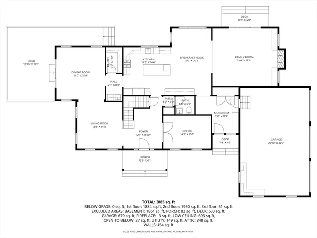 a picture of a wall with a white building and black