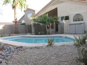 a view of backyard with green space