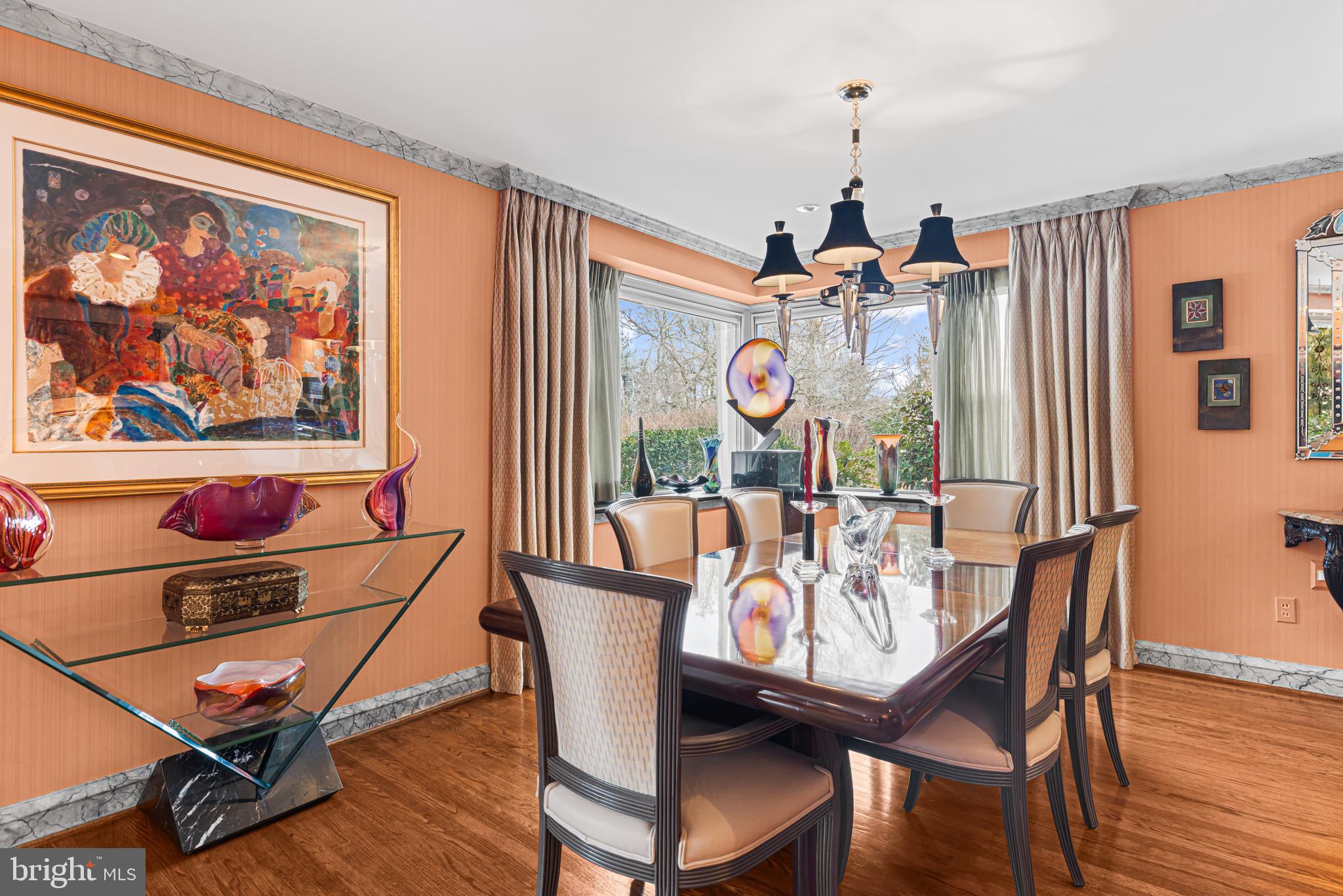 412 Rices Mill Road Wyncote, PA 19095 - Photo 9 of 51 a view of a dining room with furniture window and wooden floor