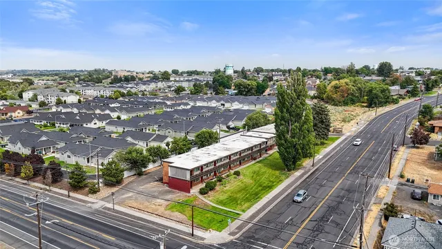 a view of a city from a balcony