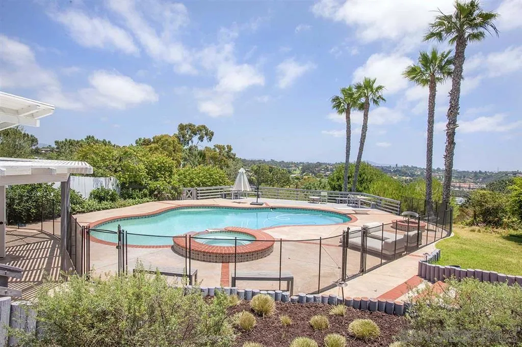 448 Marview Drive Solana Beach, CA 92075 - Photo 17 of 25 a view of a swimming pool with a yard