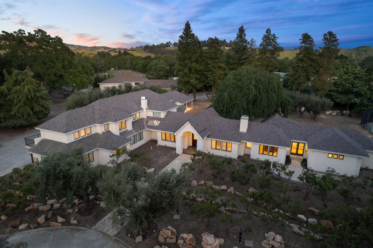 1080 Finley Road Pleasanton, CA 94588 - Photo 79 of 85 an aerial view of a house with a garden