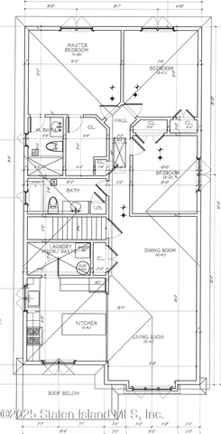 a picture of a room with a bench