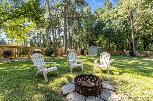 a view of a table and chairs in the patio