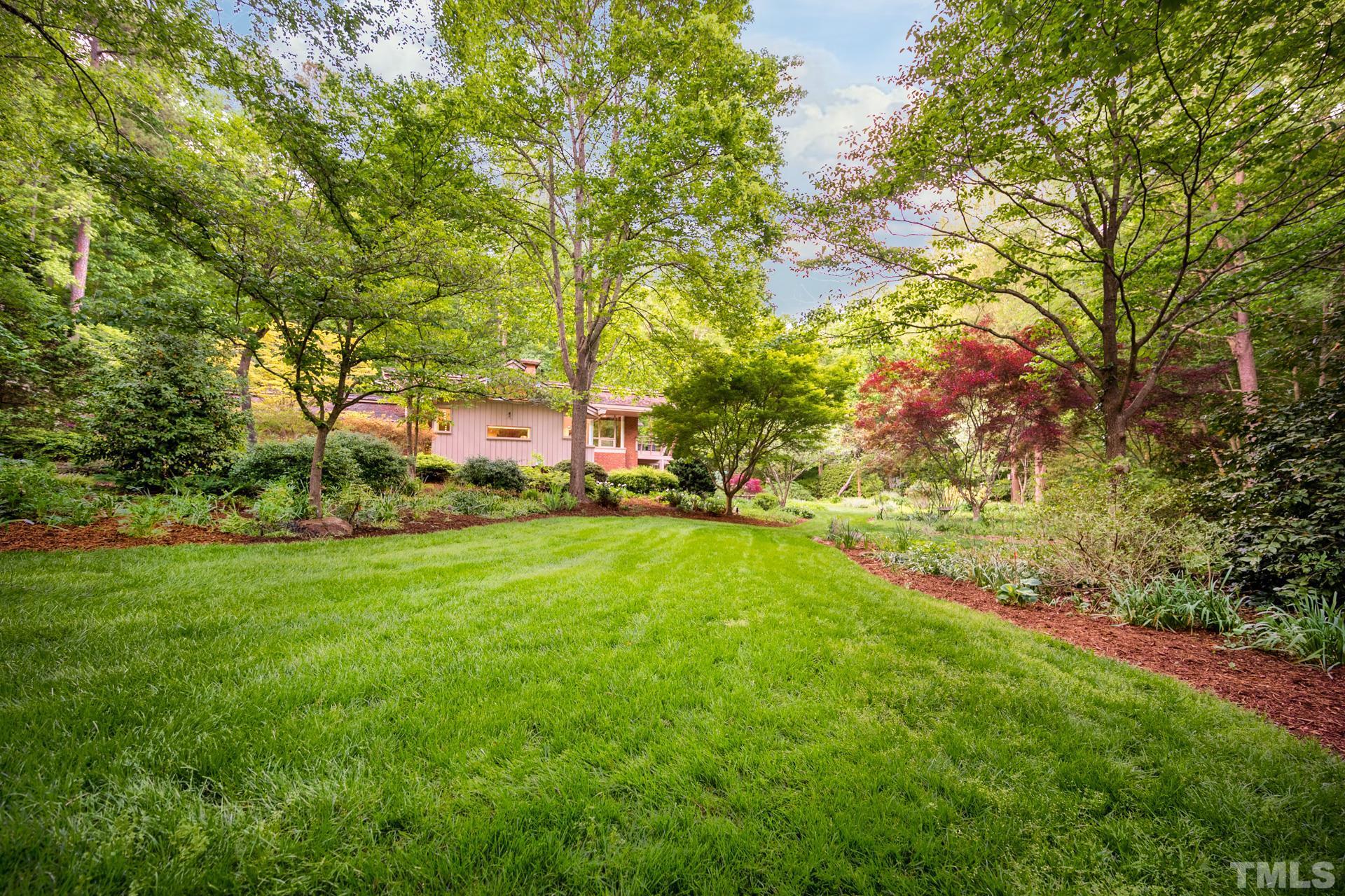 803 Cedar Falls Road Chapel Hill, NC 27514 - Photo 53 of 61 a view of yard with swimming pool and green space