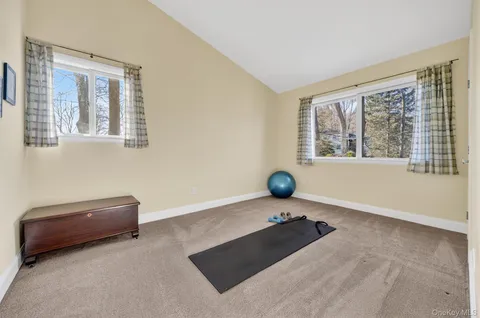 a front view of a livingroom with a window