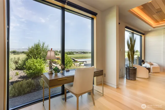 a view of a livingroom with furniture