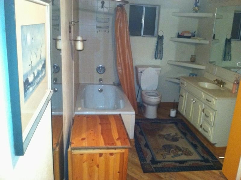 5298 Show Low Lake Road Lakeside, AZ 85929 - Photo 12 of 36 a bathroom with a toilet a sink and shower