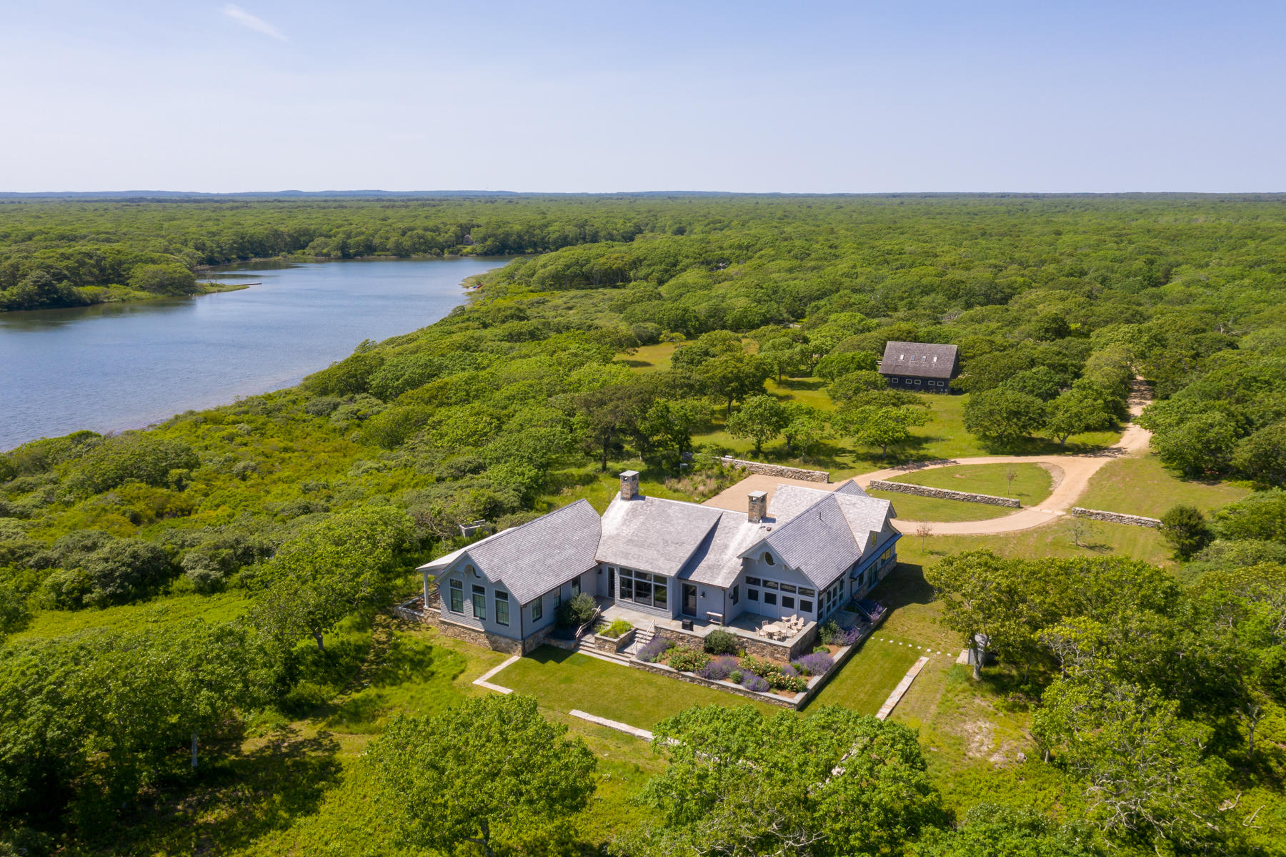 10 Jacob's Neck Road Edgartown, MA 02539 - Photo 26 of 31 Aerial view of the house