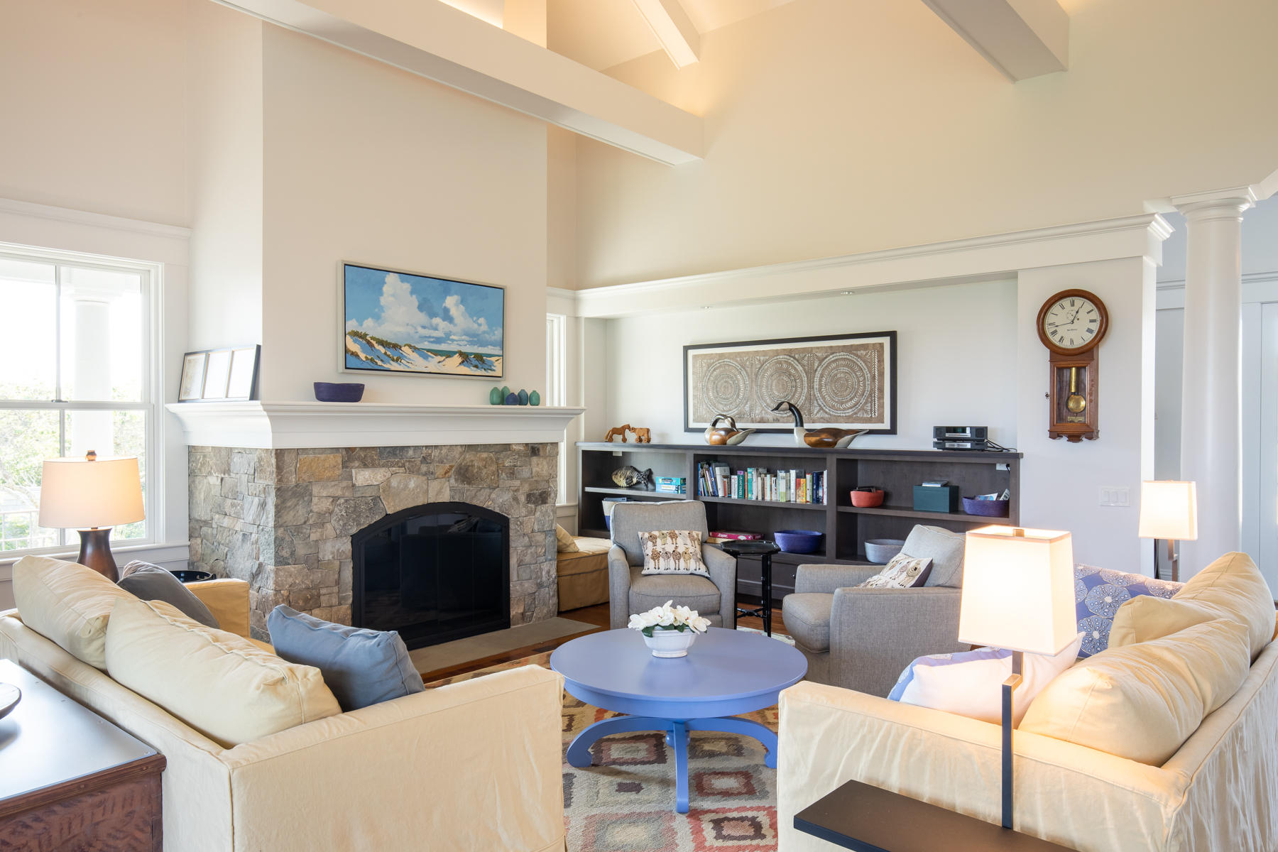 10 Jacob's Neck Road Edgartown, MA 02539 - Photo 5 of 31 Living room with fireplace