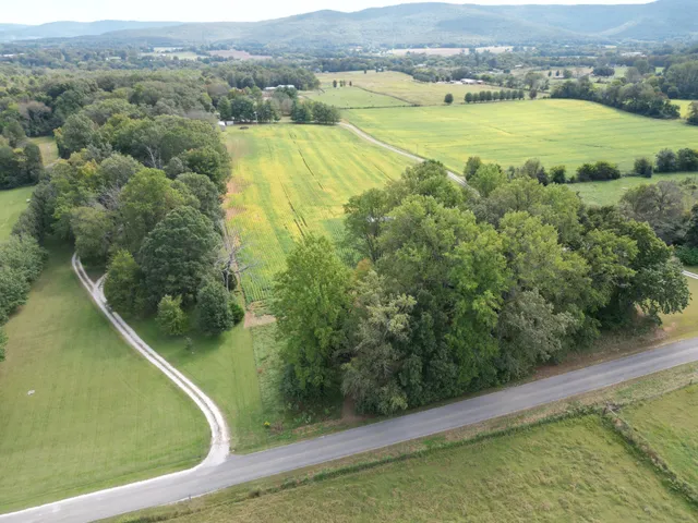 a view of a lake with a mountain