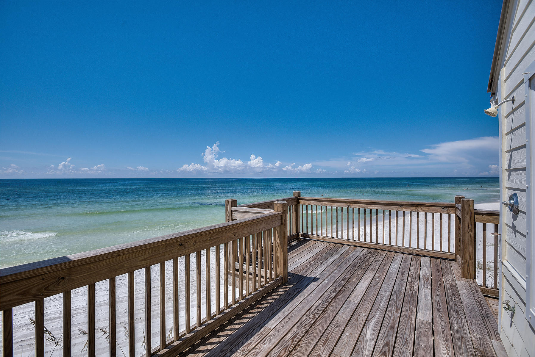325 Pompano Street Inlet Beach, FL 32461 - Photo 18 of 49 a view of balcony with wooden floor and fence