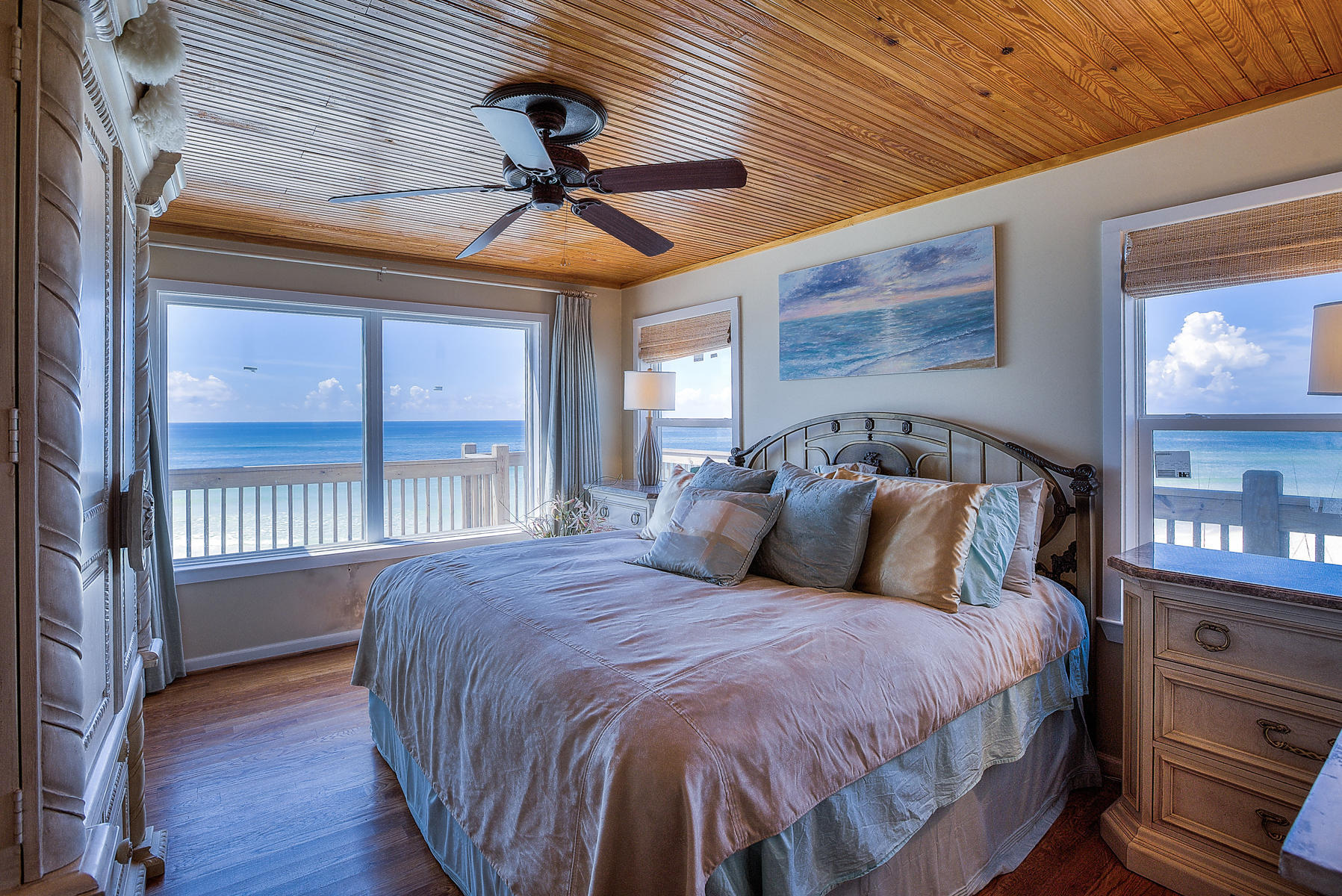 325 Pompano Street Inlet Beach, FL 32461 - Photo 19 of 49 a bedroom with a large bed and a window