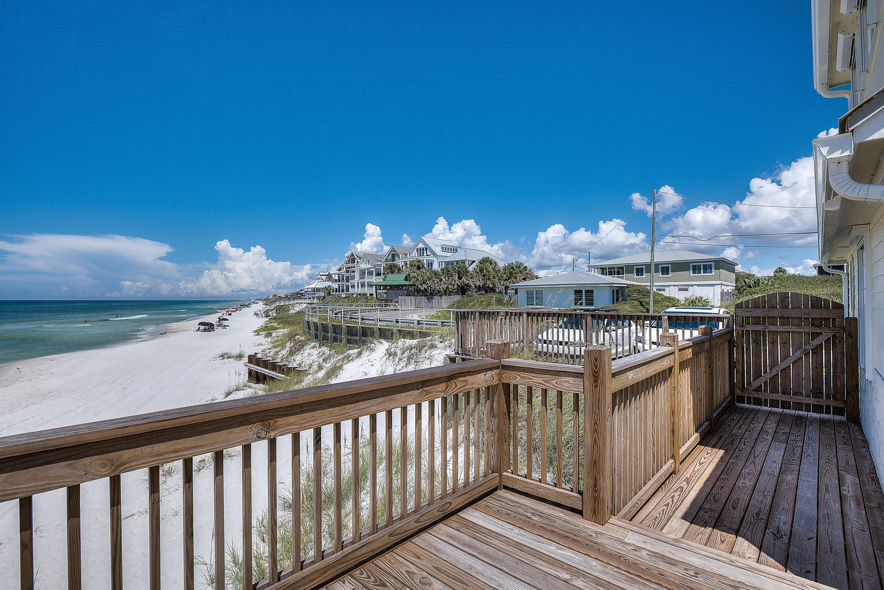 325 Pompano Street Inlet Beach, FL 32461 - Photo 36 of 49 a view of a balcony with wooden floor