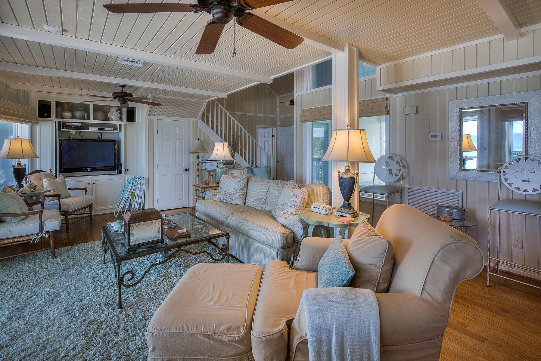 325 Pompano Street Inlet Beach, FL 32461 - Photo 7 of 49 a living room with furniture and a chandelier
