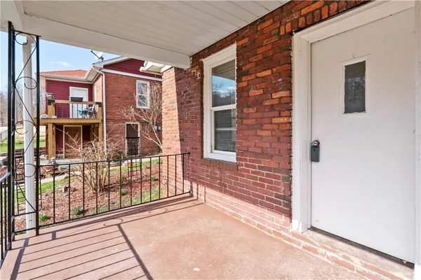 a view of front door of house