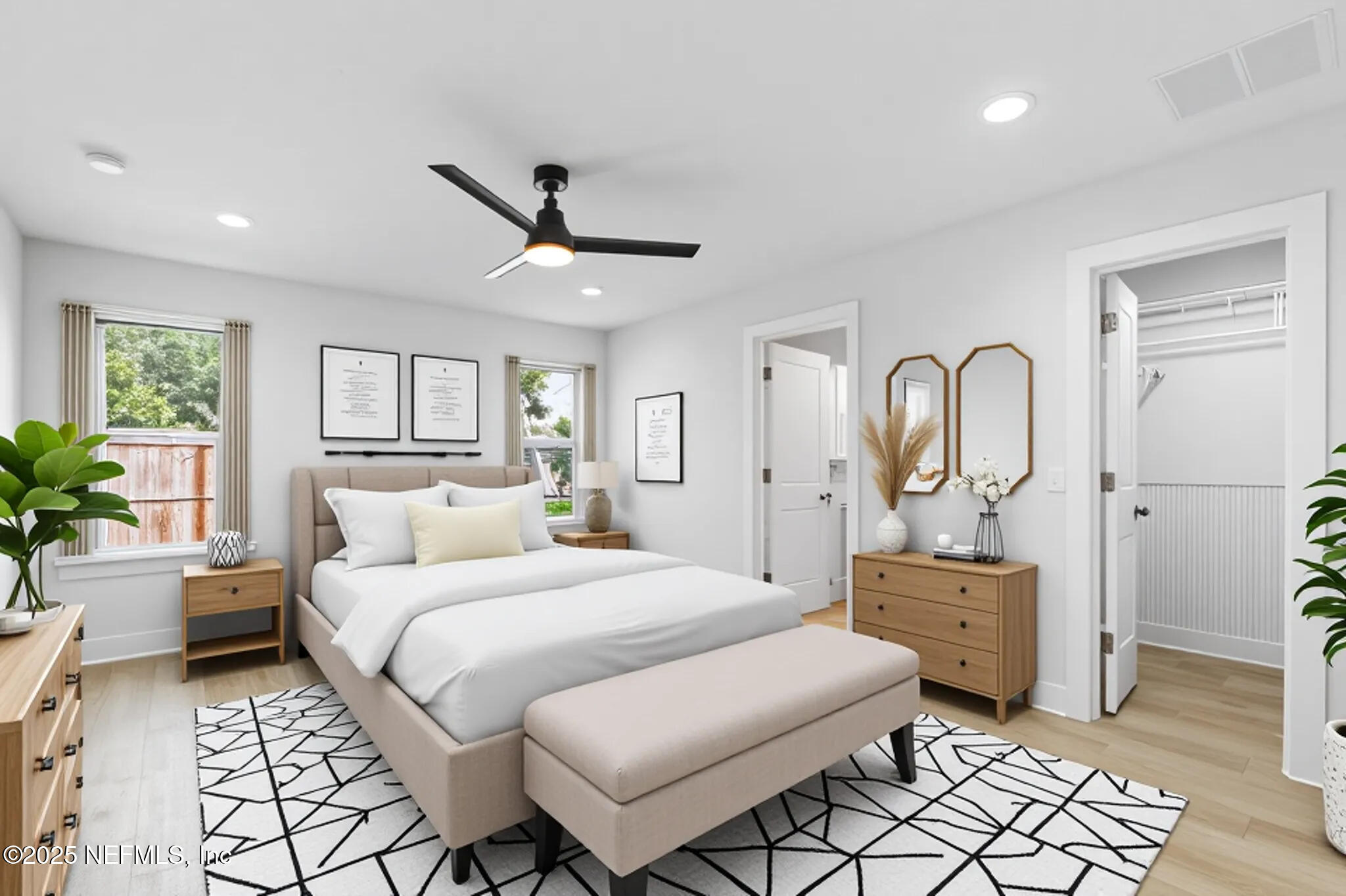 16 Sidney Street St. Augustine, FL 32084 - Photo 17 of 38 a bedroom with a bed window and couch