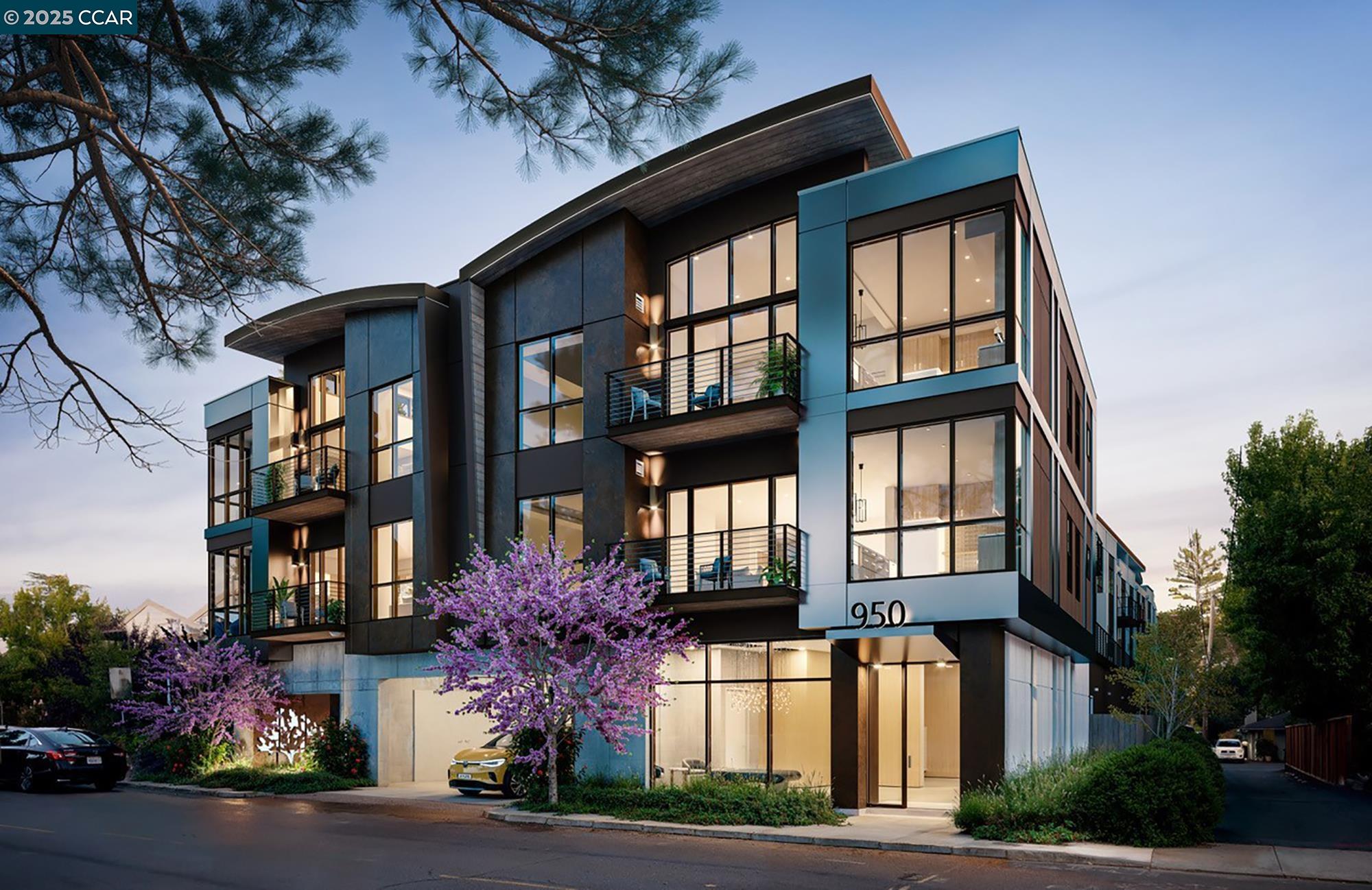 950 Hough Avenue, Unit 210 Lafayette, CA 94549 - Photo 1 of 5 a front view of a multi story residential apartment building with yard and parking space