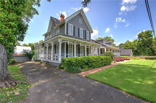 front view of a house with a porch