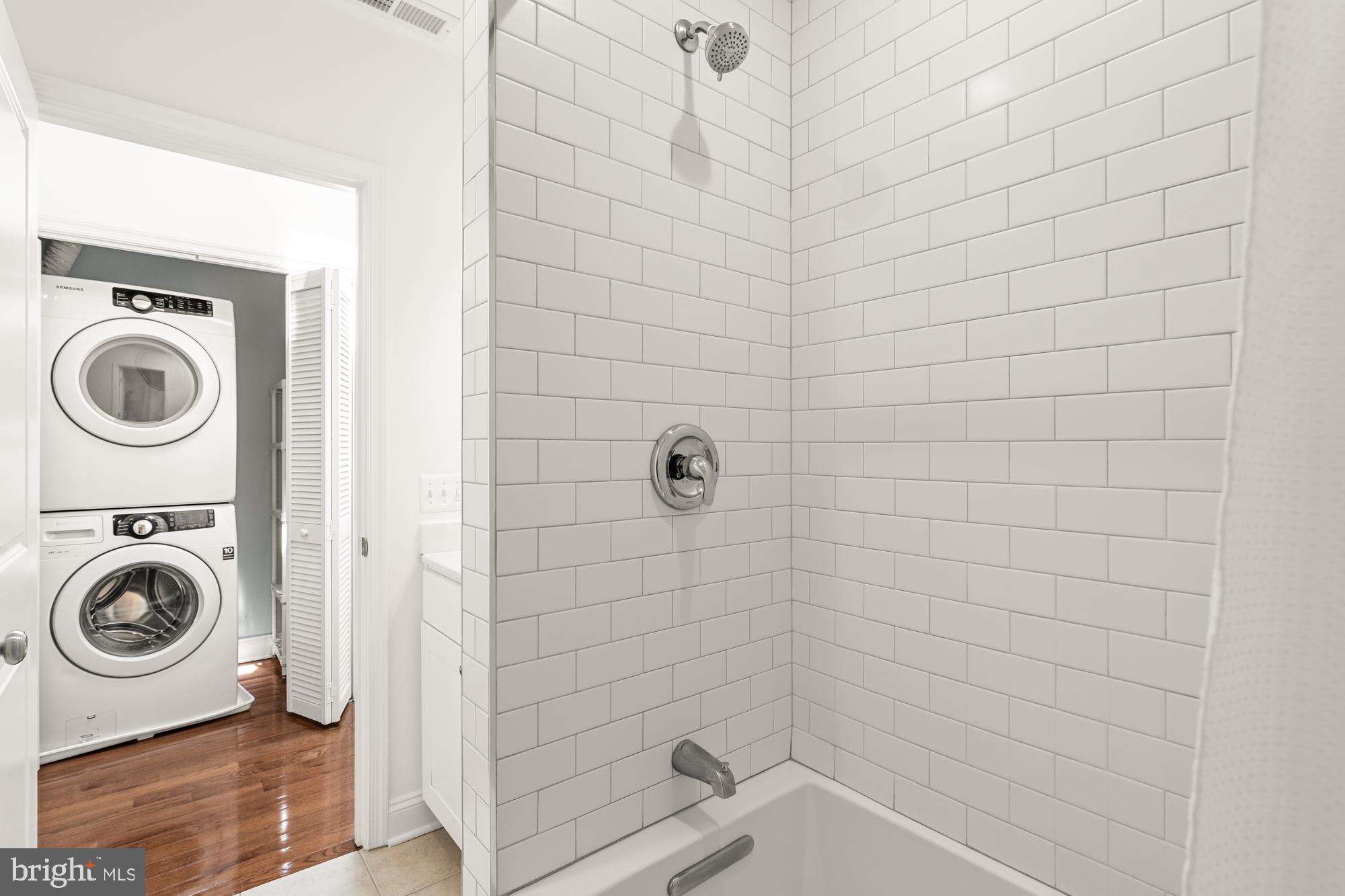 4620 4th Street Northwest Washington, DC 20011 - Photo 27 of 45 Subway tiles & soaking tub with shower
