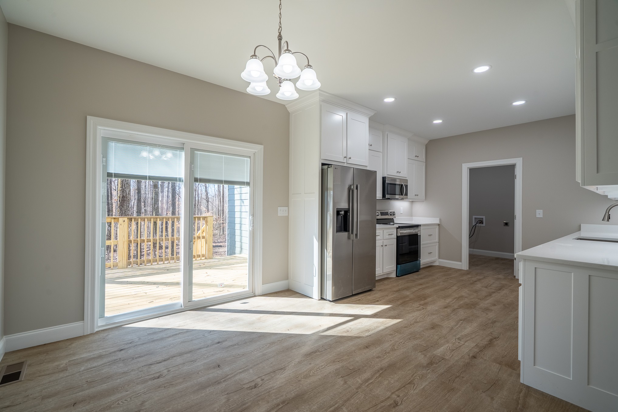 32 Periwinkle Path Leoma, TN 38468 - Photo 12 of 28 a view of a kitchen with refrigerator and wooden floor