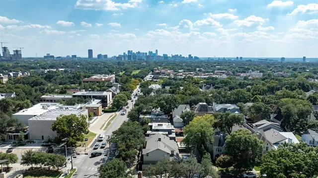 an aerial view of multiple house