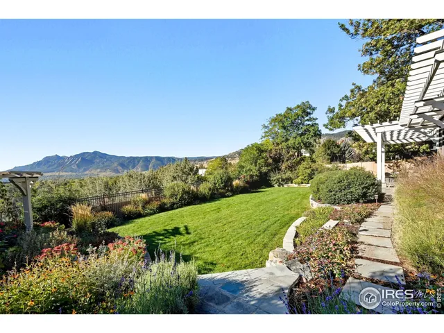 a view of a yard with a tree