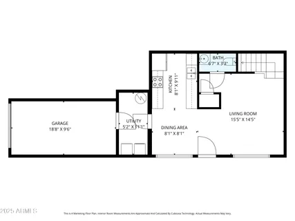 a view of empty room with wooden floor and staircase