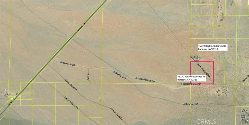 46750 Paradise Springs Road Barstow, CA 92311 - Photo 5 of 6 a close up of a street