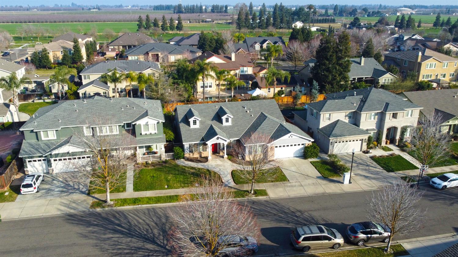 4102 Windrose Drive Turlock, CA 95382 - Photo 3 of 45 an aerial view of residential houses with outdoor space