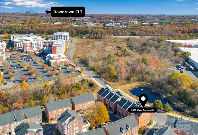 a view of a building along the street