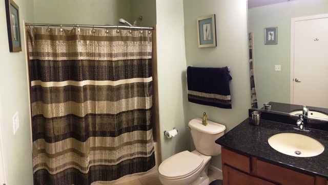 933 West Van Buren Street, Unit 321 Chicago, IL 60607 - Photo 12 of 18 a bathroom with a sink toilet mirror and shower