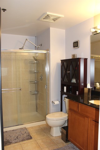 933 West Van Buren Street, Unit 321 Chicago, IL 60607 - Photo 13 of 18 a bathroom with a toilet a sink and shower
