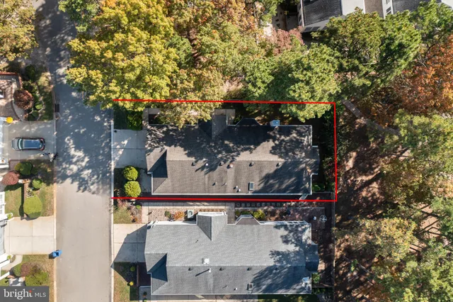 an aerial view of multiple house