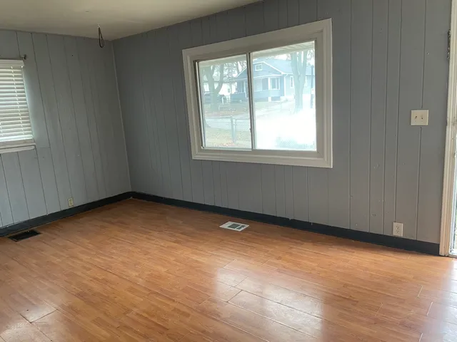 an empty room with a window