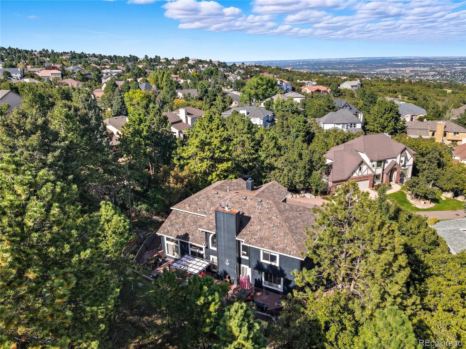 35 Ravenglass Way Colorado Springs, CO 80906 - Photo 40 of 45 an aerial view of a house with a yard